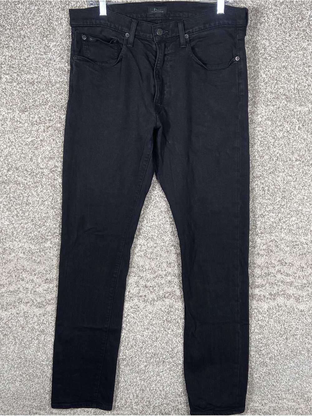 Polo Ralph Lauren The Sullivan Slim Jeans Mens 33x32 Black Denim Stretch RL Pant